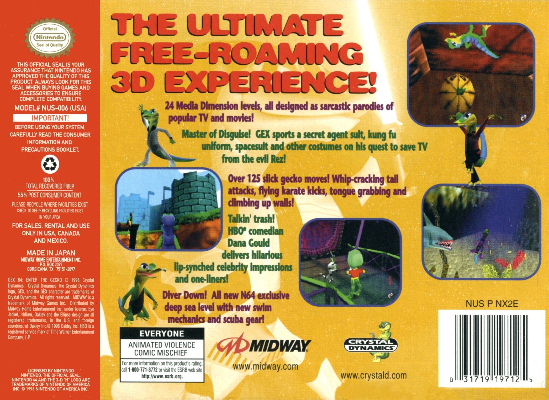 GEX N64 - Video Game - Used - CaveGamers - Image 2