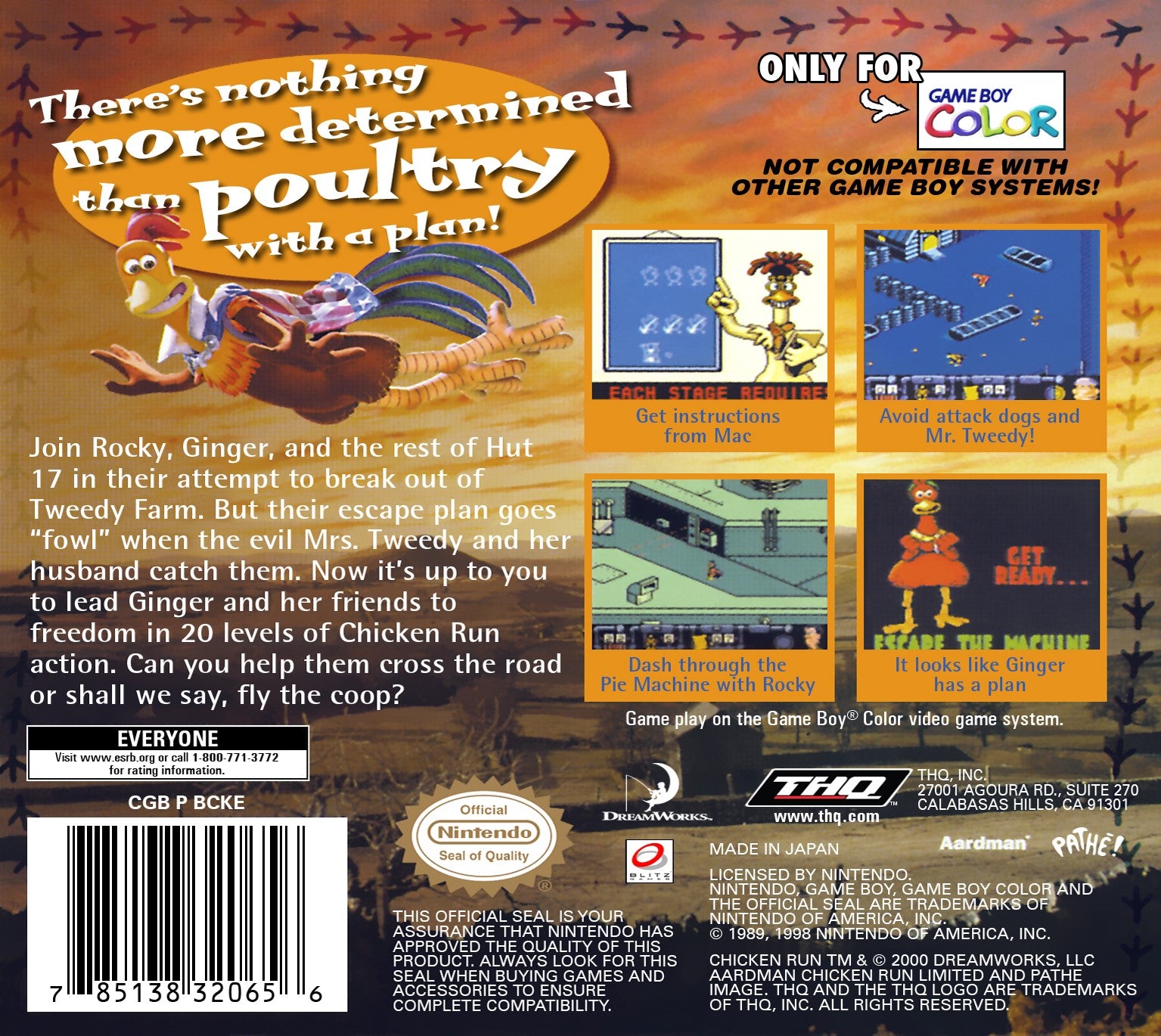 Chicken Run Game Boy Color - Video Game - Used - CaveGamers - Image 2