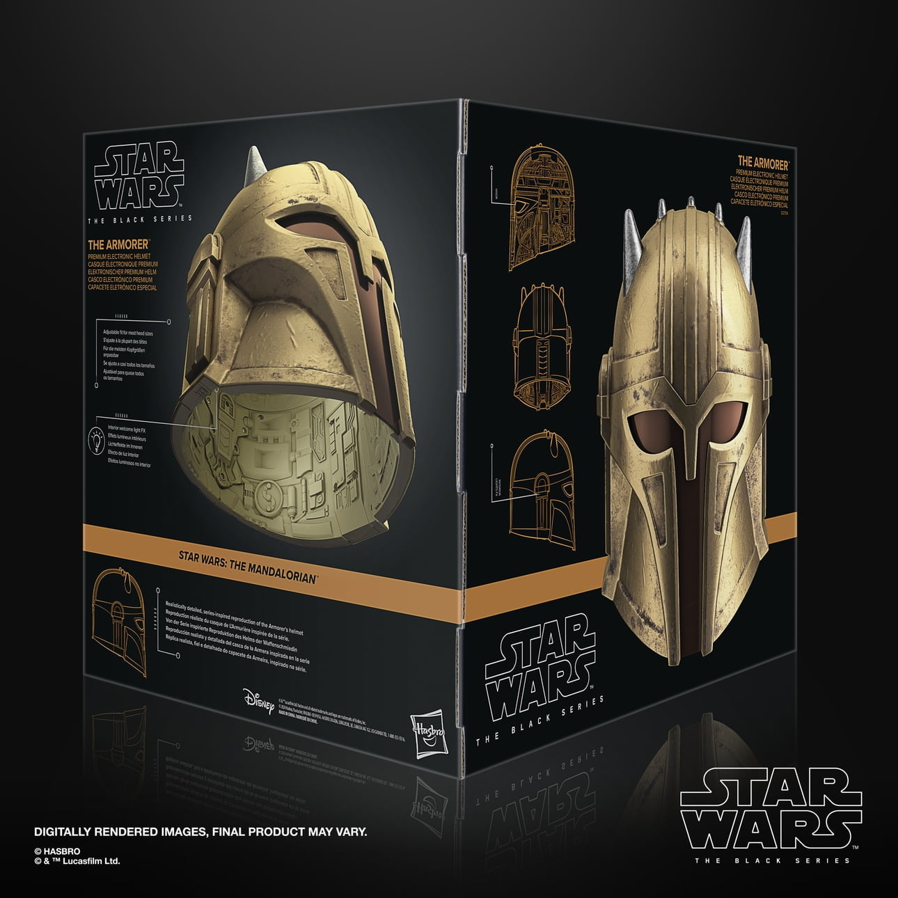 Star Wars: The Black Series - The Armorer Premium Electronic Helmet Prop Replicas - Toys - New - CaveGamers - Image 6