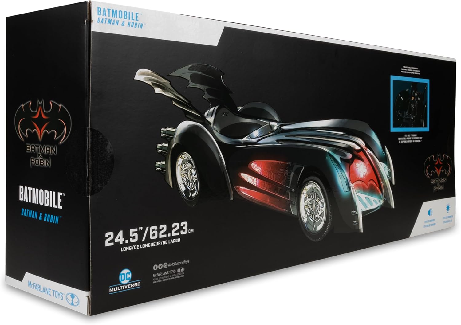 McFarlane DC Multiverse Batman & Robin Batmobile 24.5" Vehicle with Lights and Sound Vehicles - Toys - New - CaveGamers - Image 3