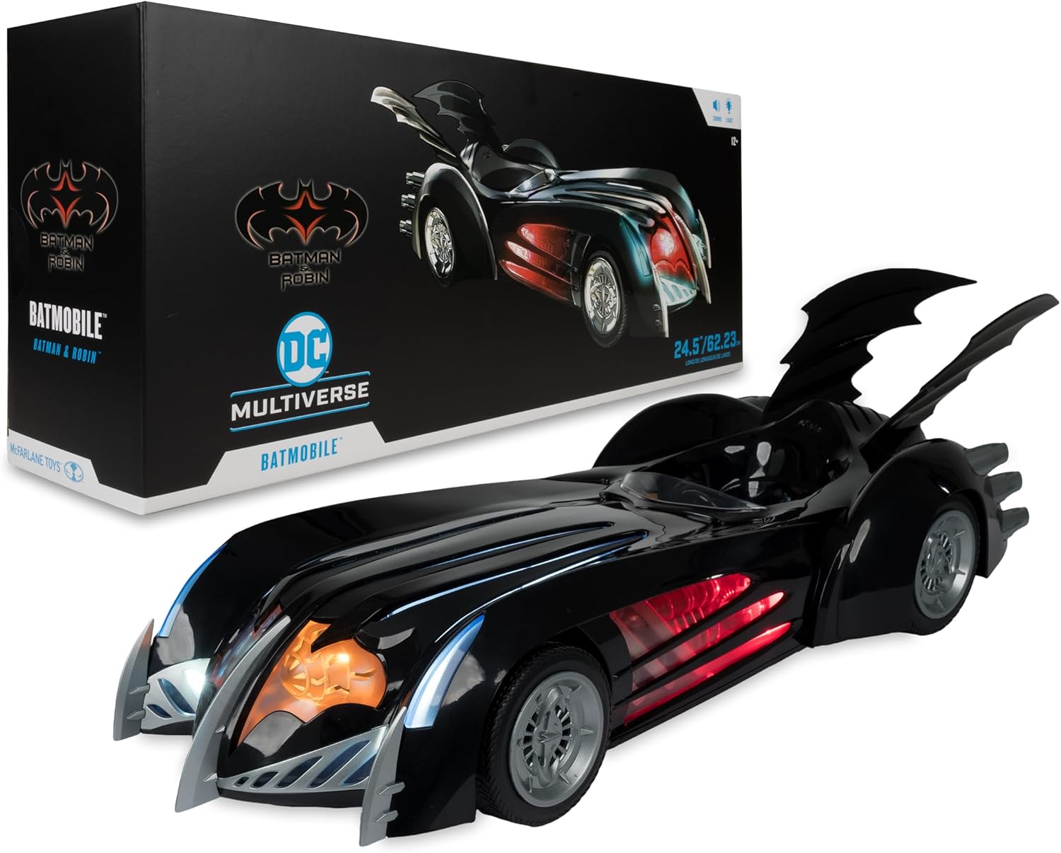 McFarlane DC Multiverse Batman & Robin Batmobile 24.5" Vehicle with Lights and Sound Vehicles - Toys - New - CaveGamers - Image 5