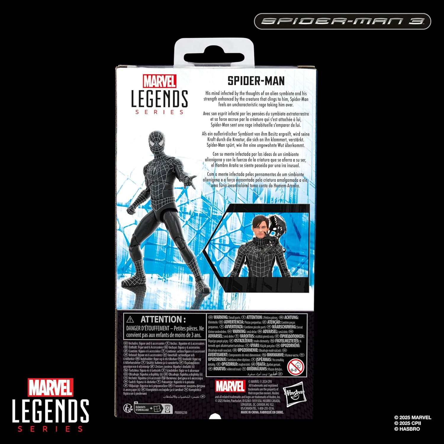 Marvel Legends Spider-Man Spider-Man 3 Symbiote Suit 6" Action Figure Action Figures - Toys - New - CaveGamers - Image 3