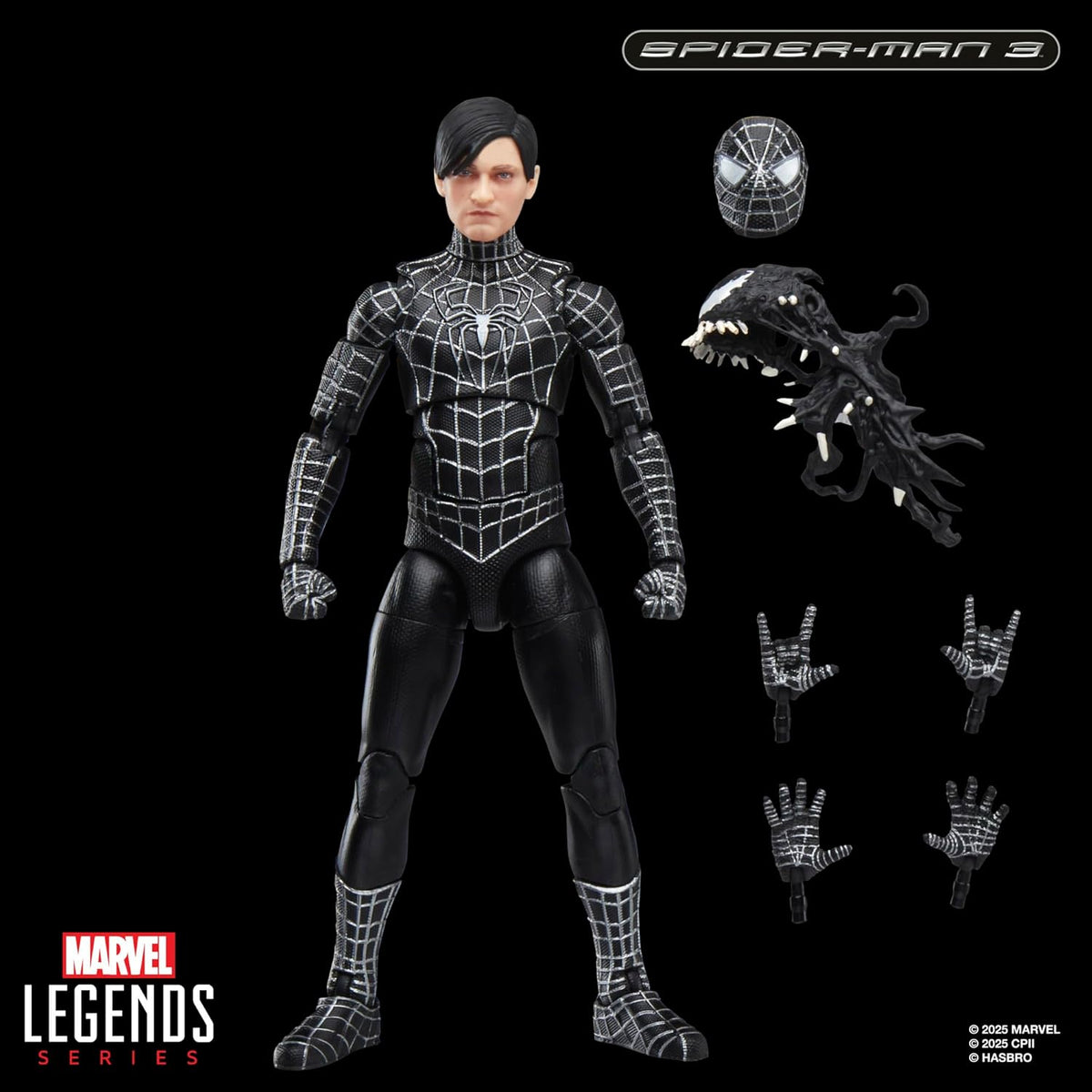 Marvel Legends Spider-Man Spider-Man 3 Symbiote Suit 6" Action Figure Action Figures - Toys - New - CaveGamers - Image 5