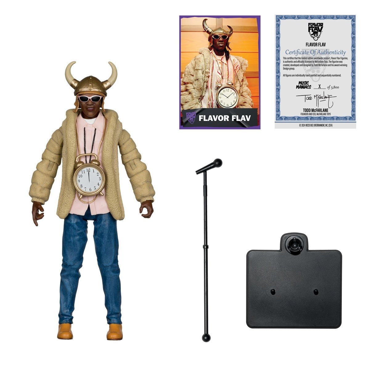 Music Maniacs: Flavor Flav 6-Inch Action Figure Action Figures - Toys - New - CaveGamers - Image 3