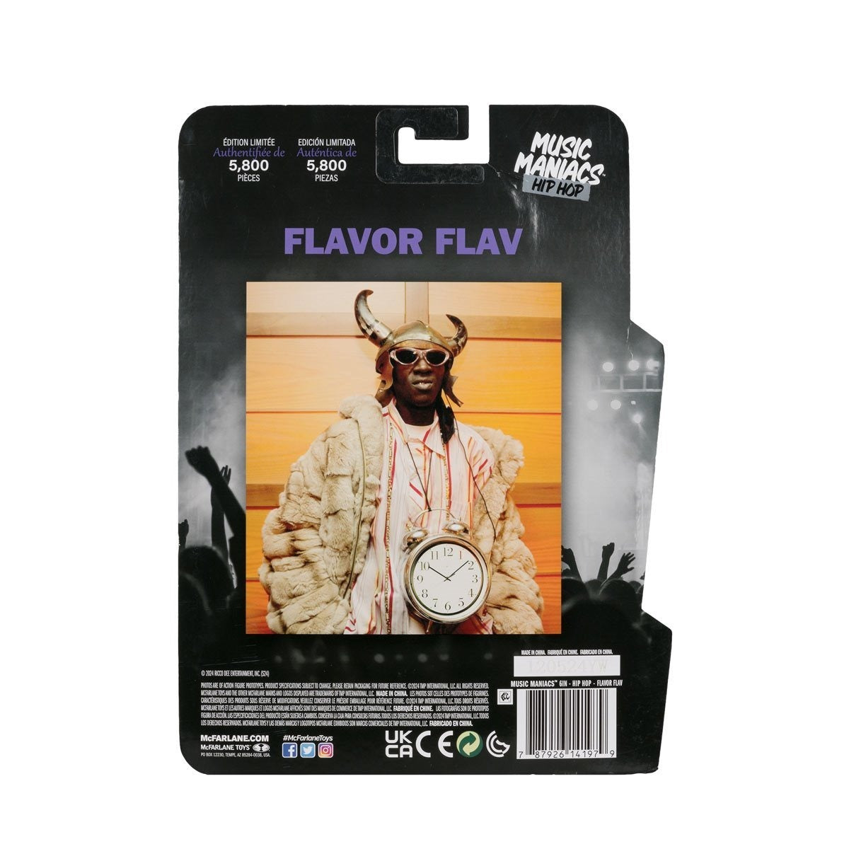Music Maniacs: Flavor Flav 6-Inch Action Figure Action Figures - Toys - New - CaveGamers - Image 7