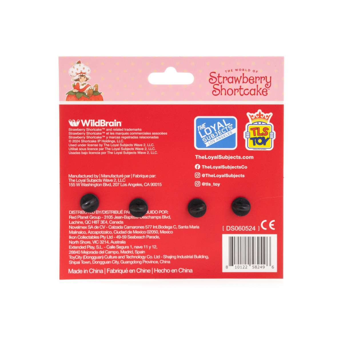 Strawberry Shortcake Glitter Metal Pin 4-Pack - Misc - New - CaveGamers - Image 3