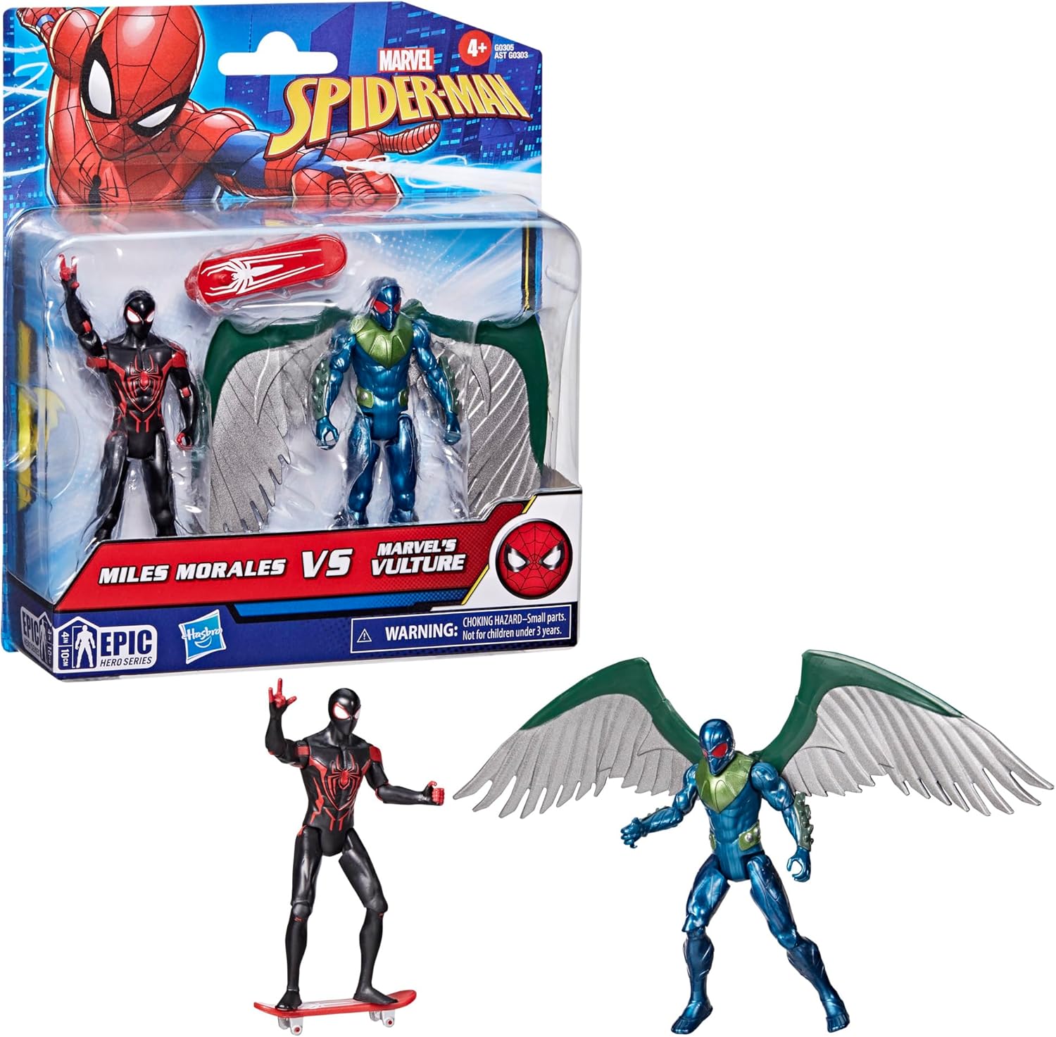 Miles Morales Vs. Marvel's Vulture Epic Hero Series Action Figures - Toys - New - CaveGamers - Image 4