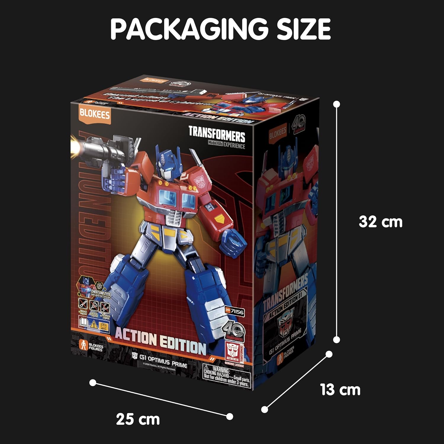 Transformers G1 Optimus Prime Blokees Action Edition Model Kit - Previews Exclusive Action Figures - Toys - New - CaveGamers - Image 4