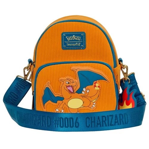 Pokemon Charizard Corduroy Convertible Mini-Backpack - Entertainment Earth Exclusive - Apparel - New - CaveGamers - Image 6