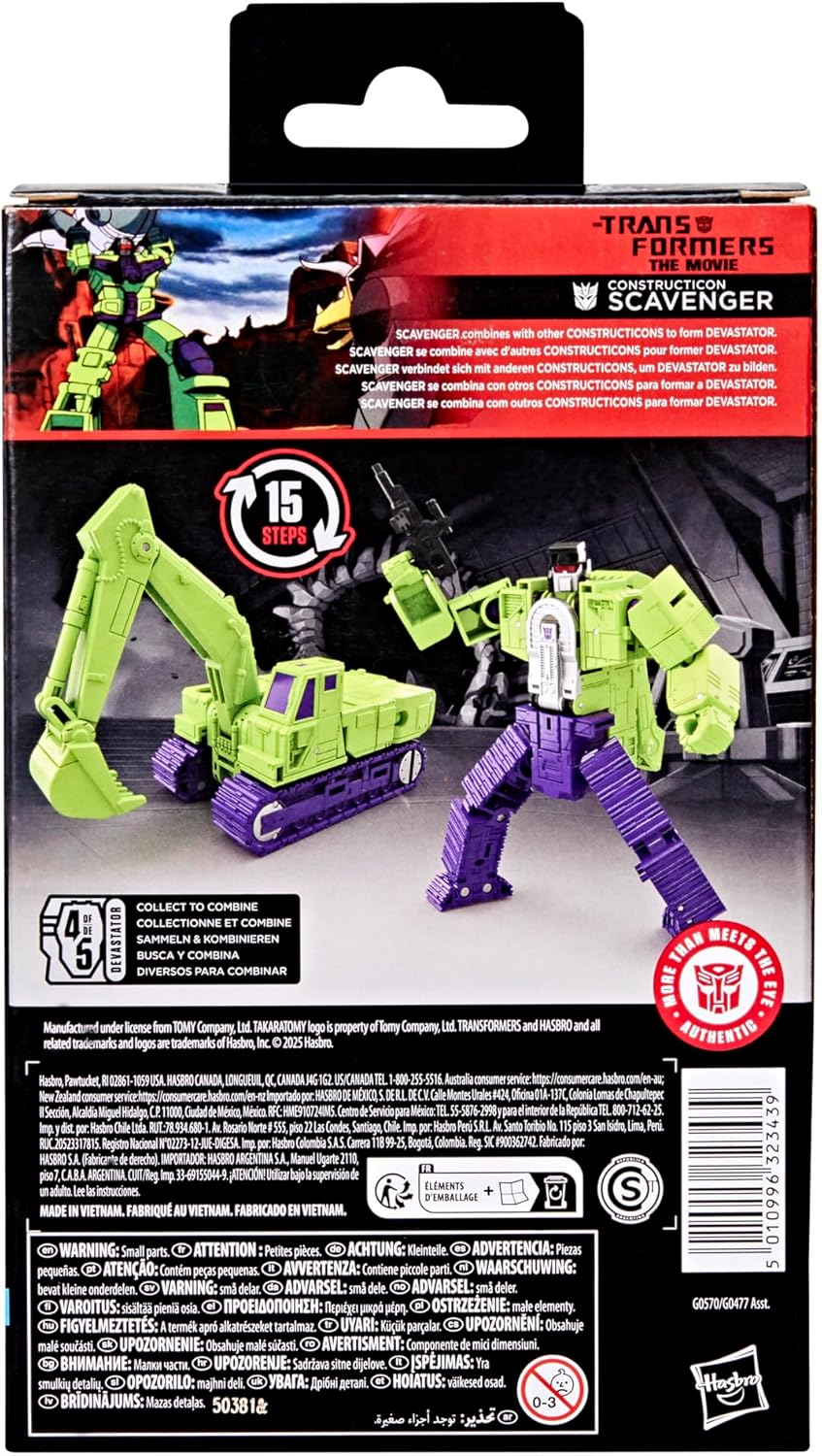 Transformers Studio Series 86 Deluxe Class The Transformers: The Movie Constructicon Scavenger Action Figures - Toys - New - CaveGamers - Image 2