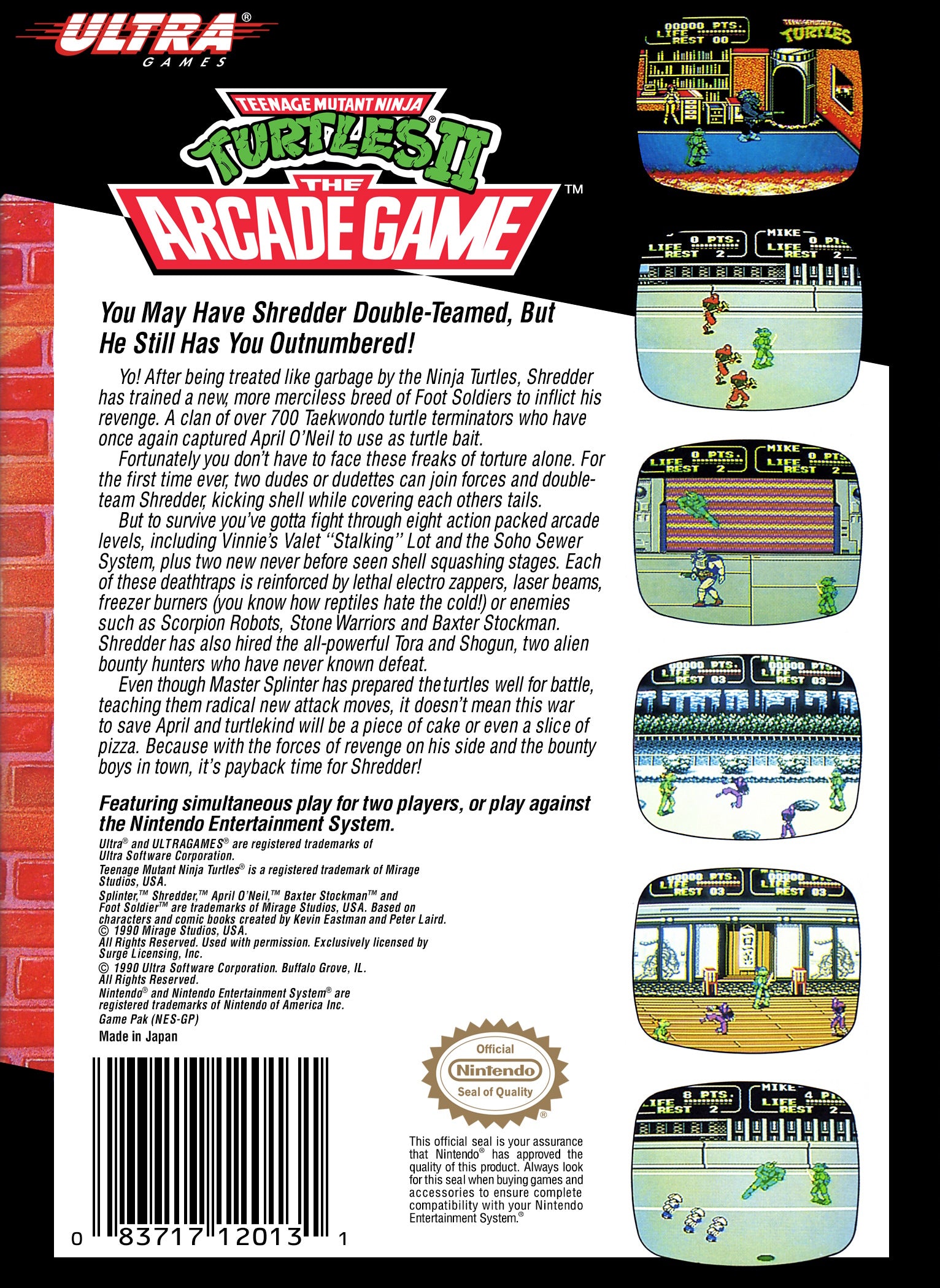 Teenage Mutant Ninja Turtles II: The Arcade Game