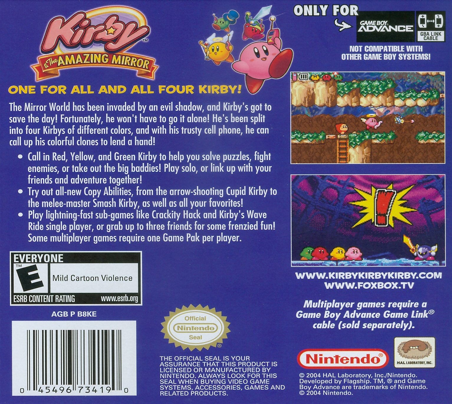 Kirby & the Amazing Mirror Game Boy Advance - Video Game - Used - CaveGamers - Image 2