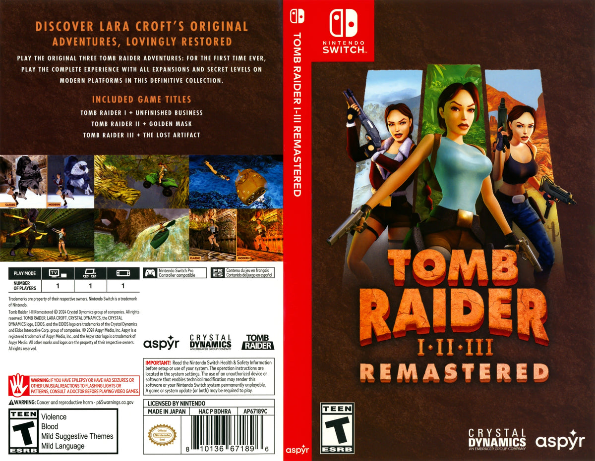 Tomb Raider I-III Remastered Switch - Video Game - Used - CaveGamers - Image 4