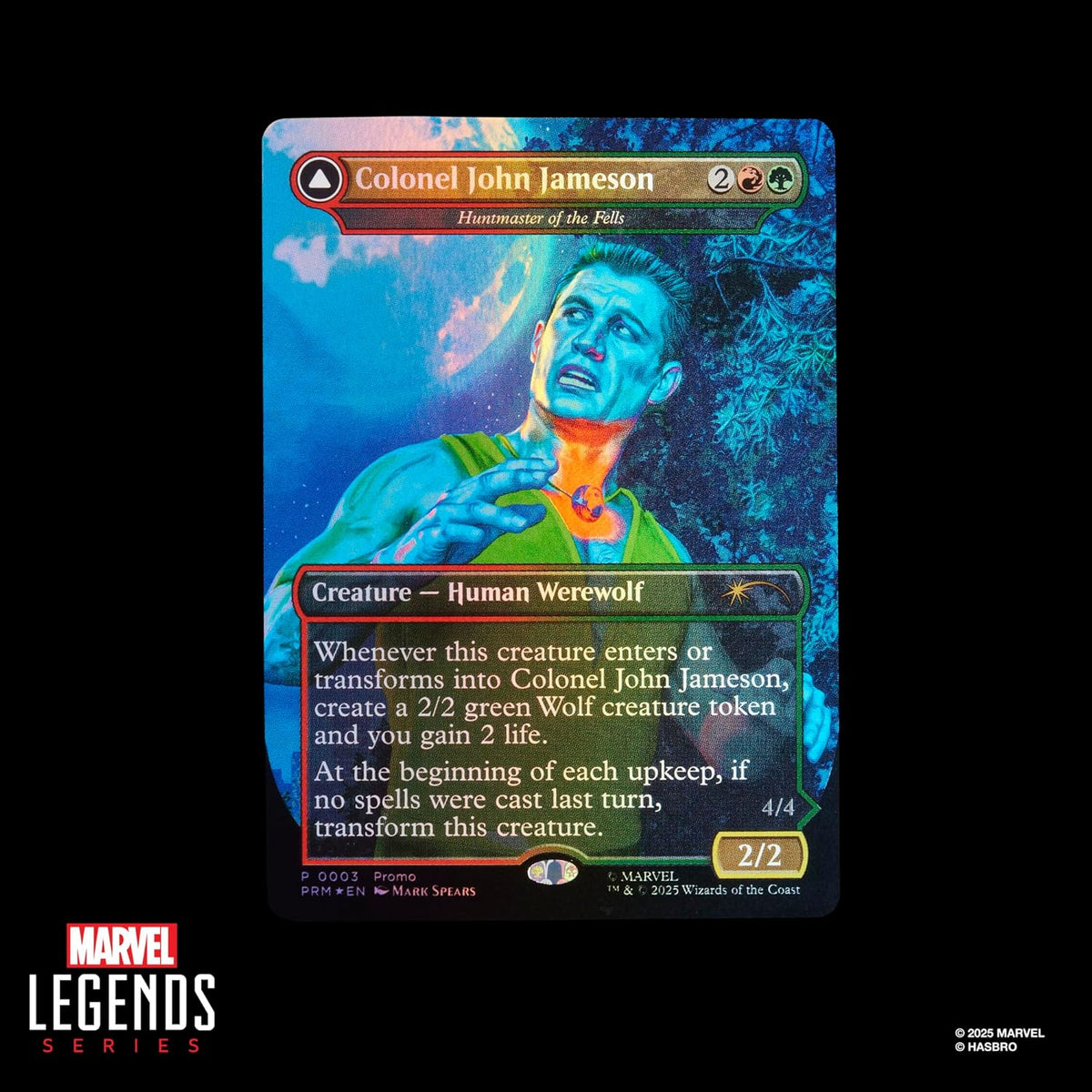 Marvel Legends Spider-Man Magic: The Gathering Man-Wolf 6" Action Figure and Card Action Figures - Toys - New - CaveGamers - Image 3