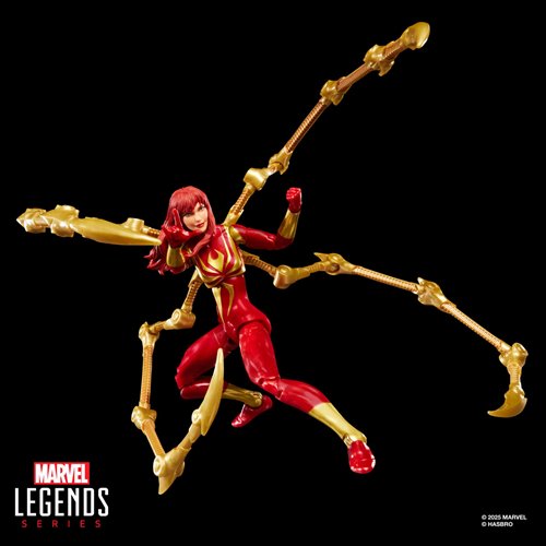 Marvel Legends Spider-Man Magic: The Gathering Mary Jane Watson Iron Spider 6" Action Figure & Card Action Figures - Toys - New - CaveGamers - Image 3