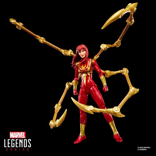 Marvel Legends Spider-Man Magic: The Gathering Mary Jane Watson Iron Spider 6" Action Figure & Card Action Figures - Toys - New - CaveGamers - Image 8