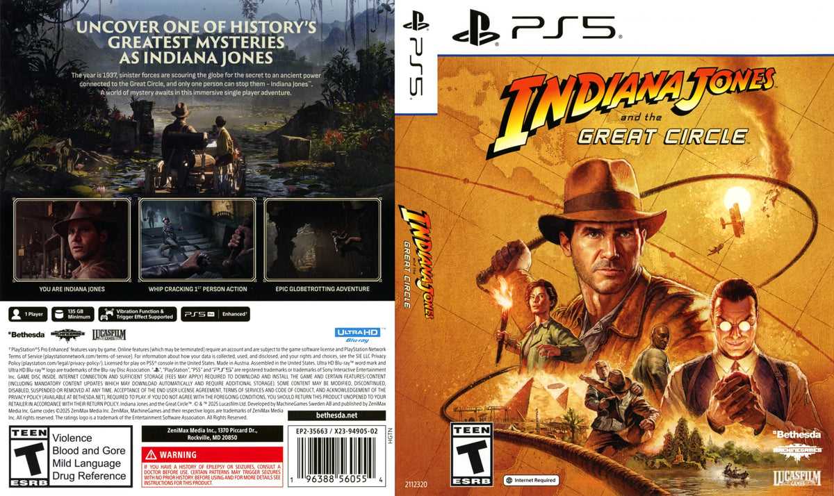 Indiana Jones and the Great Circle PS5 - Video Game - Used - CaveGamers - Image 4