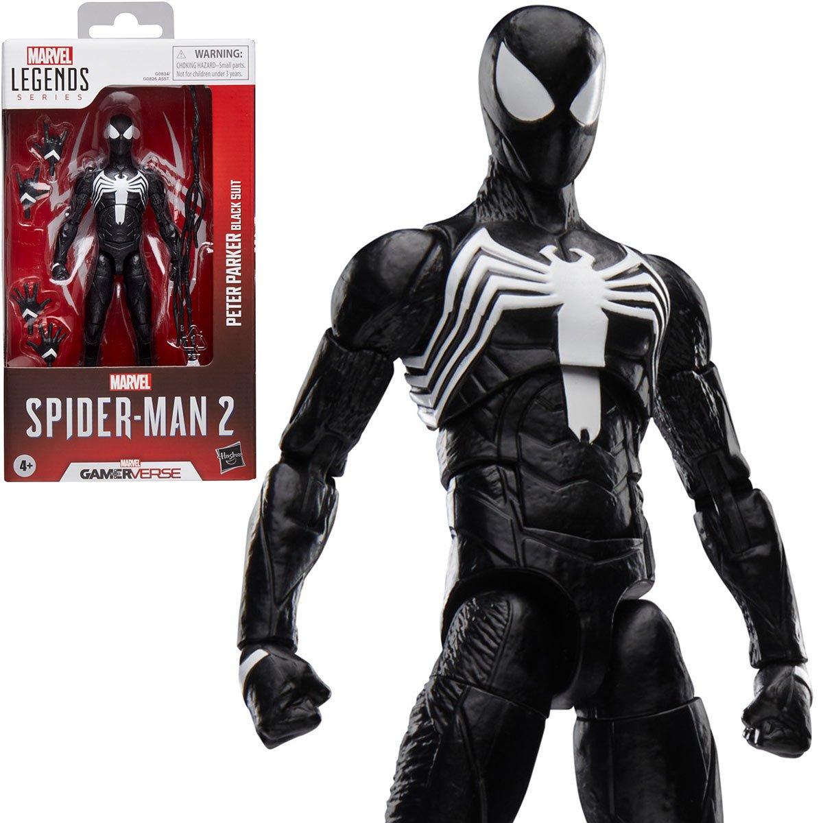 Marvel Legends: Spider-Man 2 Gamerverse Peter Parker Black Suit 6" Action Figure Action Figures - Toys - New - CaveGamers