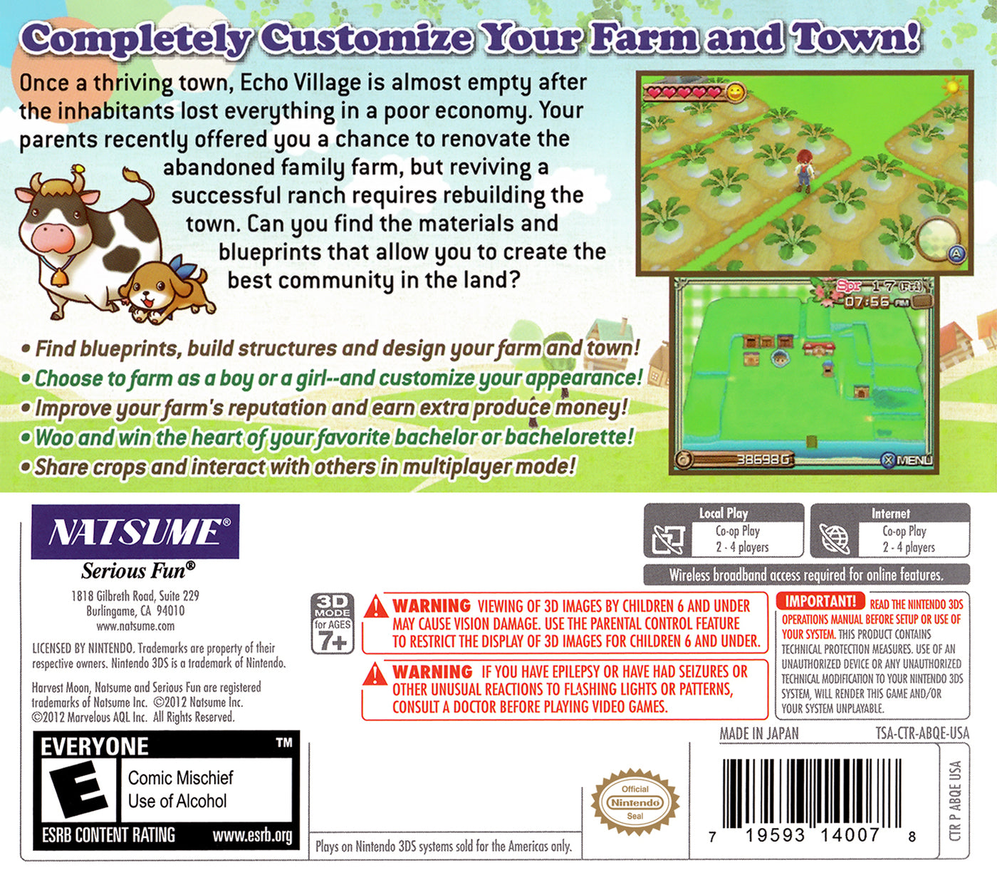 Harvest Moon 3D: A New Beginning