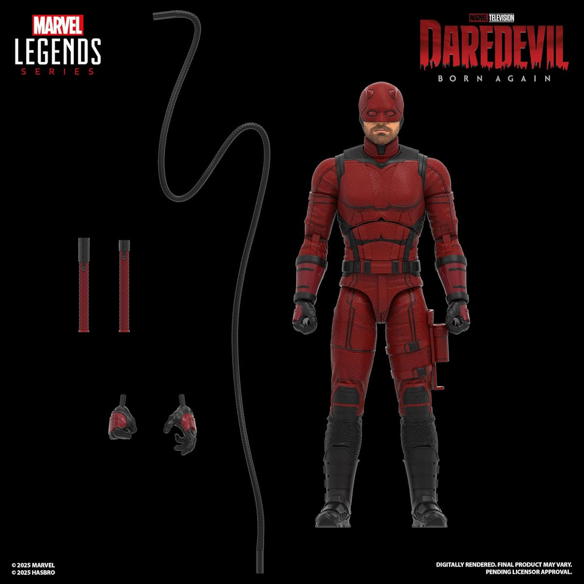 Marvel Legends Daredevil: Born Again Daredevil 6" Action Figure Action Figures - Toys - New - CaveGamers - Image 2