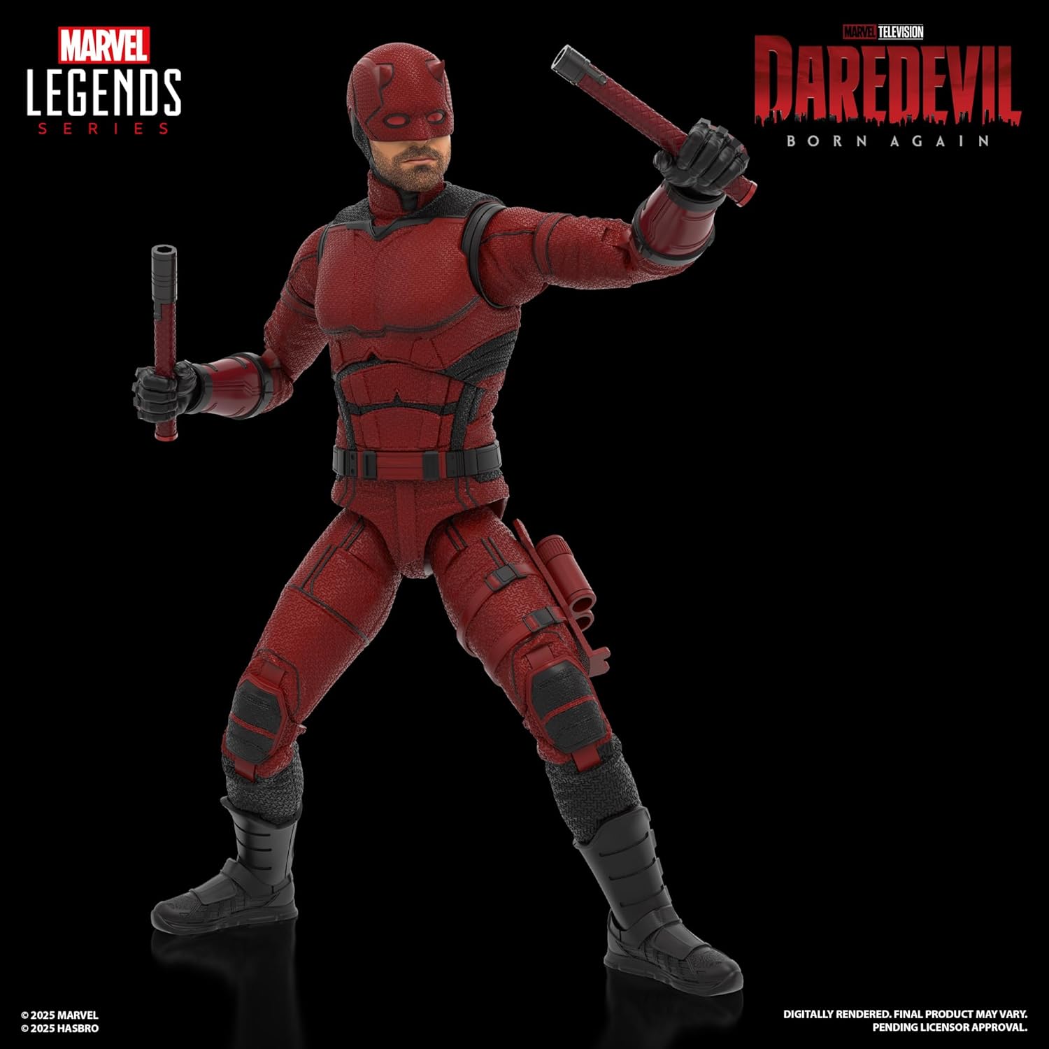 Marvel Legends Daredevil: Born Again Daredevil 6" Action Figure Action Figures - Toys - New - CaveGamers - Image 2