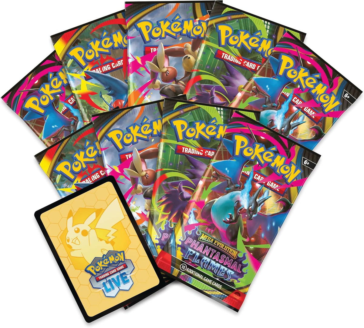 Pokemon TCG: Mega Evolution Phantasmal Flames Elite Trainer Box - Trading Card - New - CaveGamers - Image 4