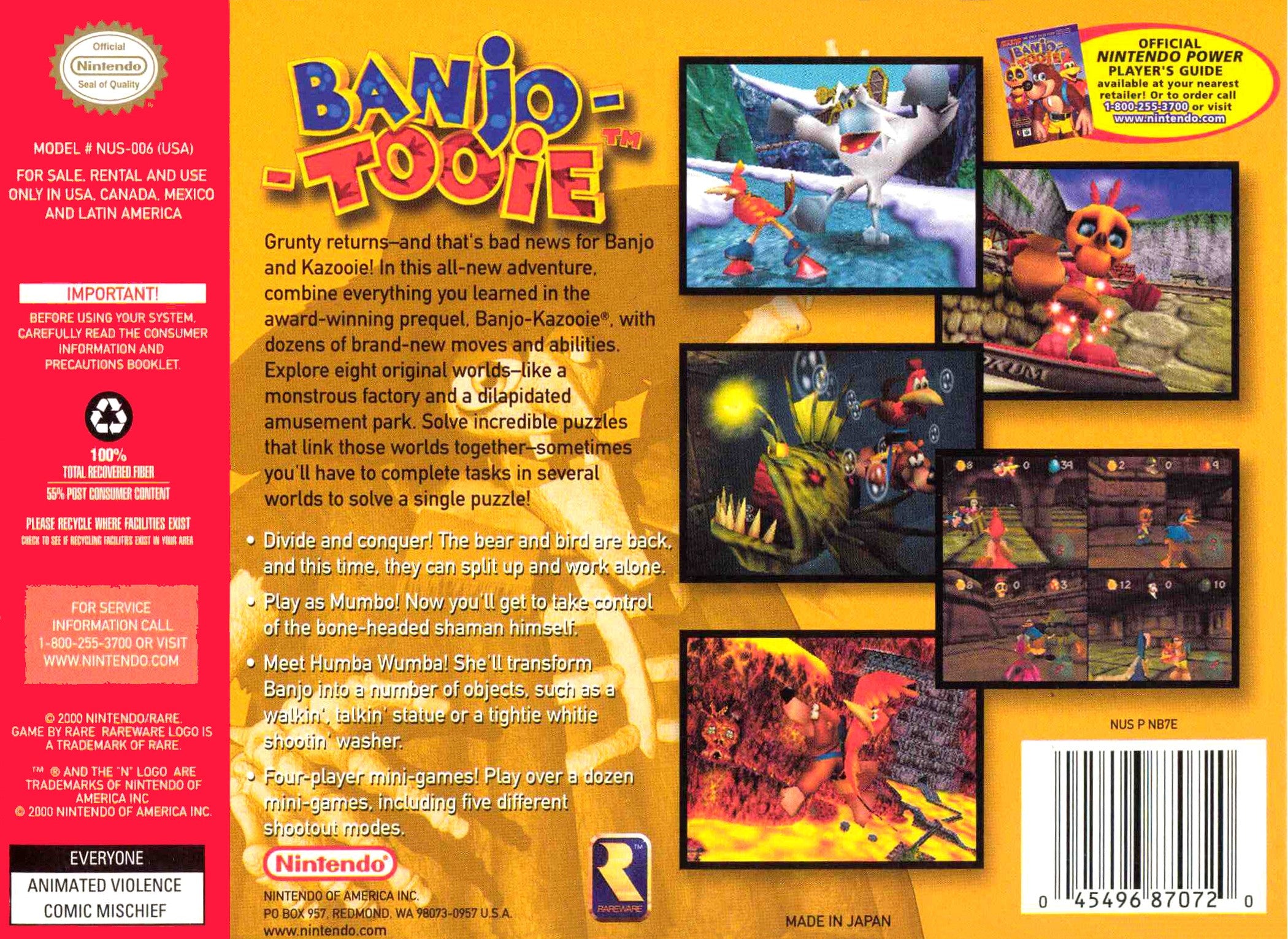 Banjo-Tooie N64 - Video Game - Used - CaveGamers - Image 2