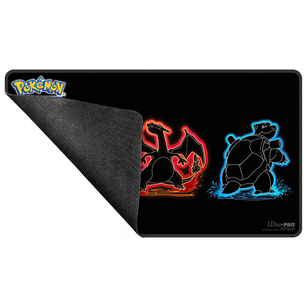 Ultra Pro: Playmat: Foil Pokemon - Neon Venusaur, Charizard, Blastoise Kanto Trading Card Accessories - Trading Card - New - CaveGamers - Image 3