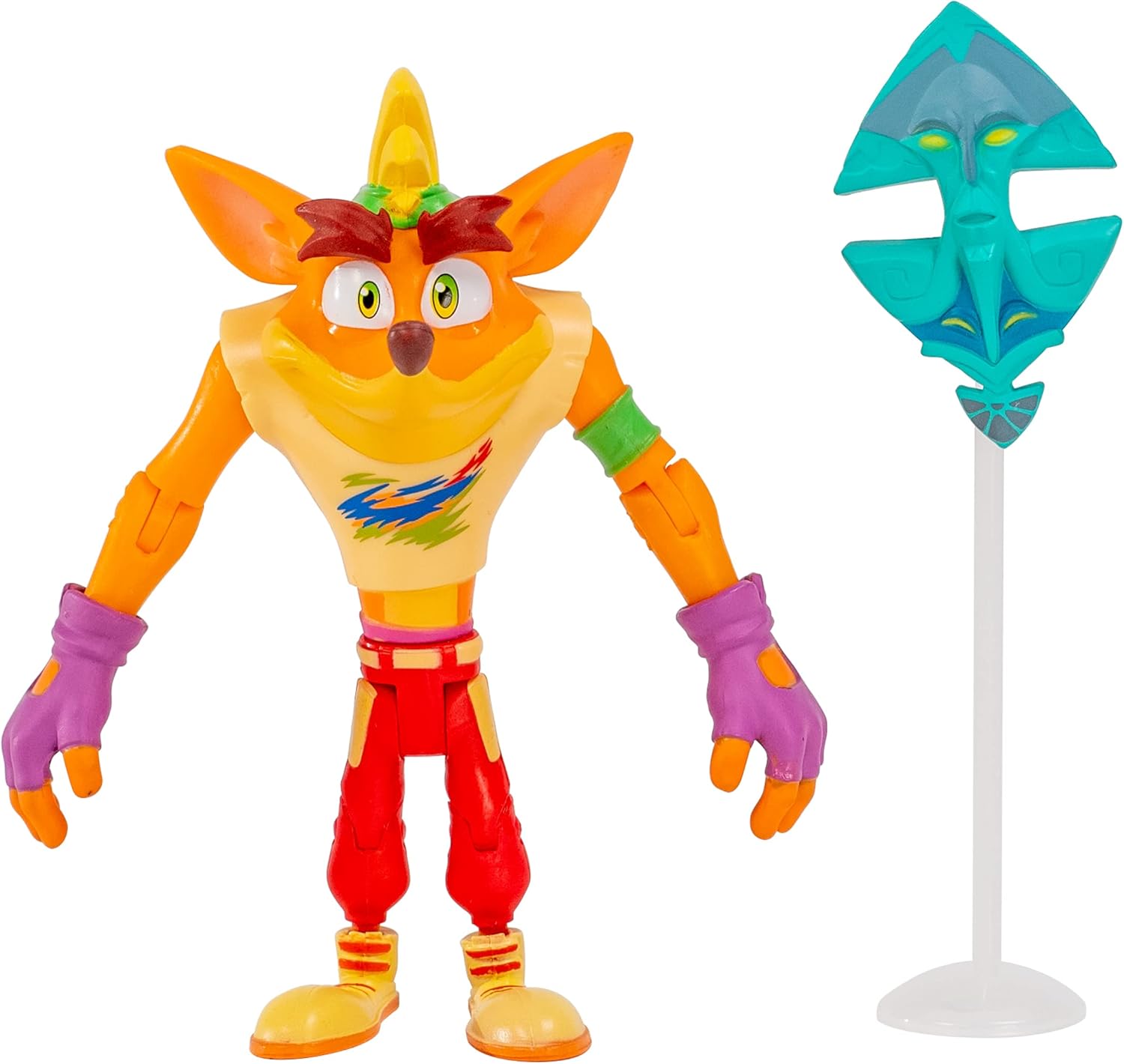 Crash Bandicoot Action Figure: Retro Crash with Mask Action Figures - Toys - New - CaveGamers - Image 3