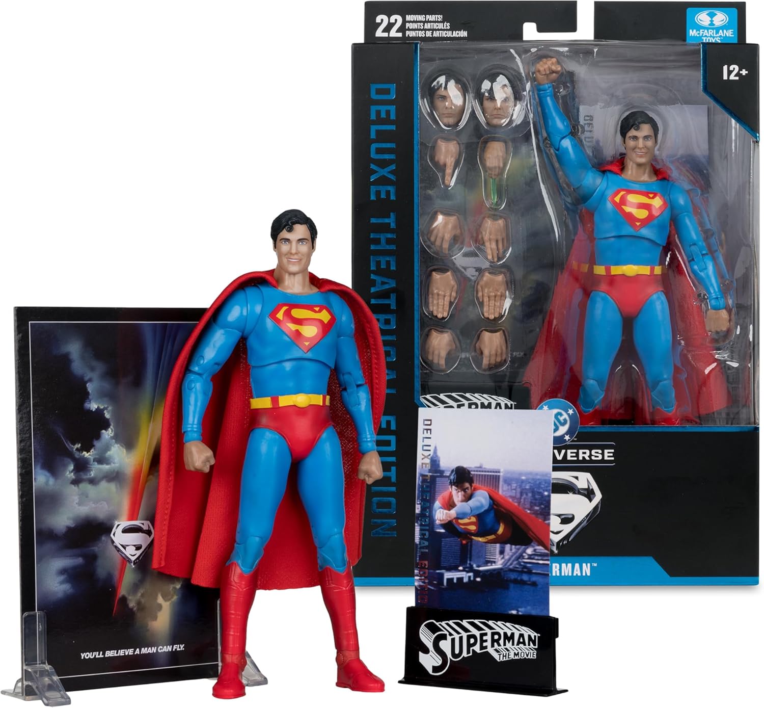 McFarlane DC Multiverse Deluxe Theatrical Edition Wave 3 Superman: The Movie 1978 Superman 7" Scale Action Fig Action Figures - Toys - New - CaveGamers - Image 8