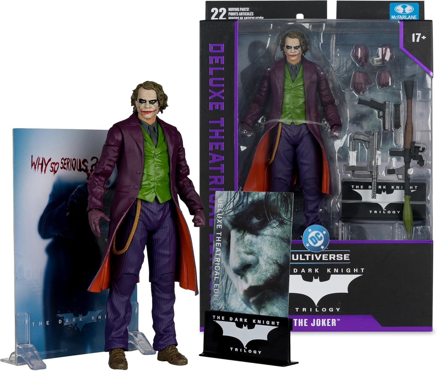 McFarlane DC Multiverse Deluxe Theatrical Edition Wave 3 The Dark Knight The Joker 7" Scale Action Figure Action Figures - Toys - New - CaveGamers - Image 7