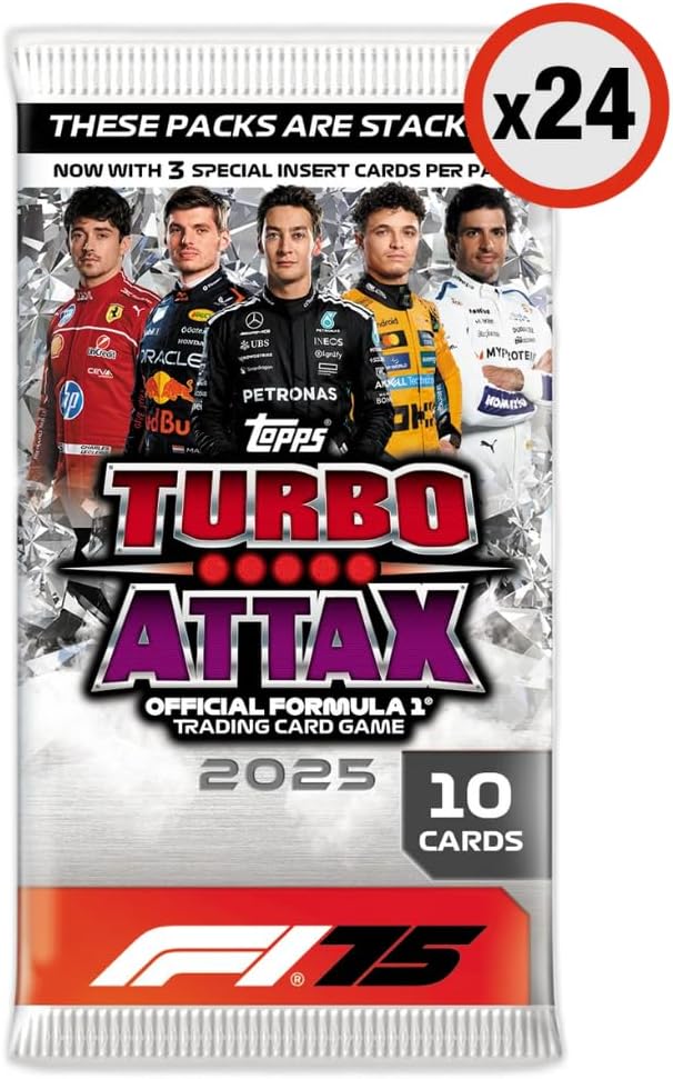 Topps Turbo Attax F1 2025: Card Packets (24 Count) - Trading Card - New - CaveGamers - Image 2