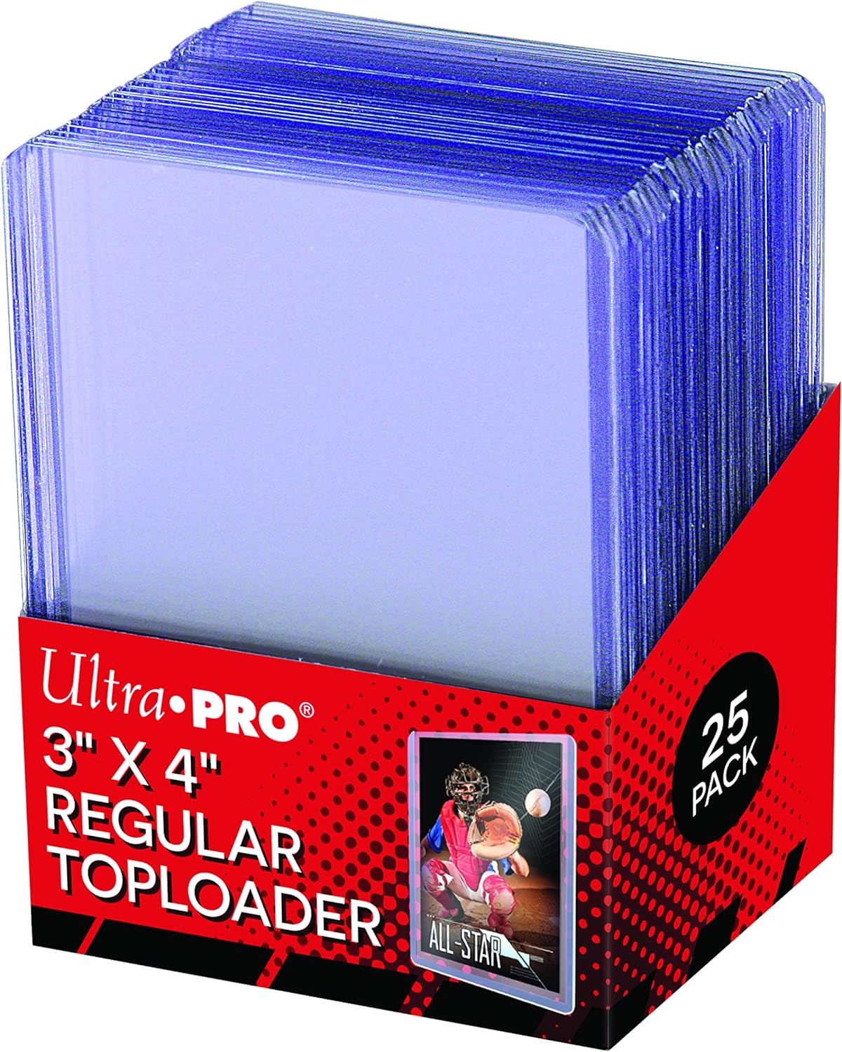 Ultra Pro: 3" X 4" Clear Regular Toploader 25ct for Cards Protectors Hard Plastic Trading Card Accessories - Trading Card - New - CaveGamers