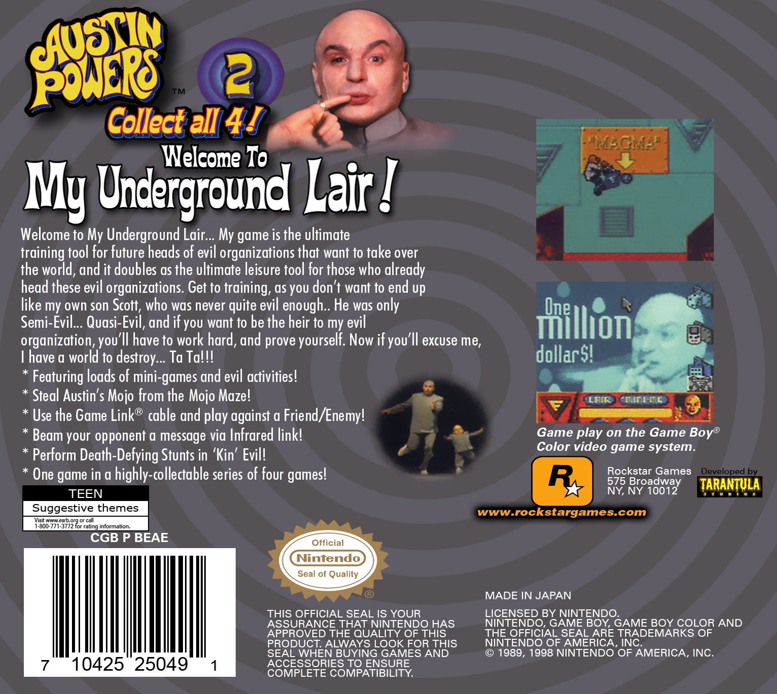 Austin Powers: Welcome To My Underground Lair Game Boy Color - Video Game - Used - CaveGamers - Image 2