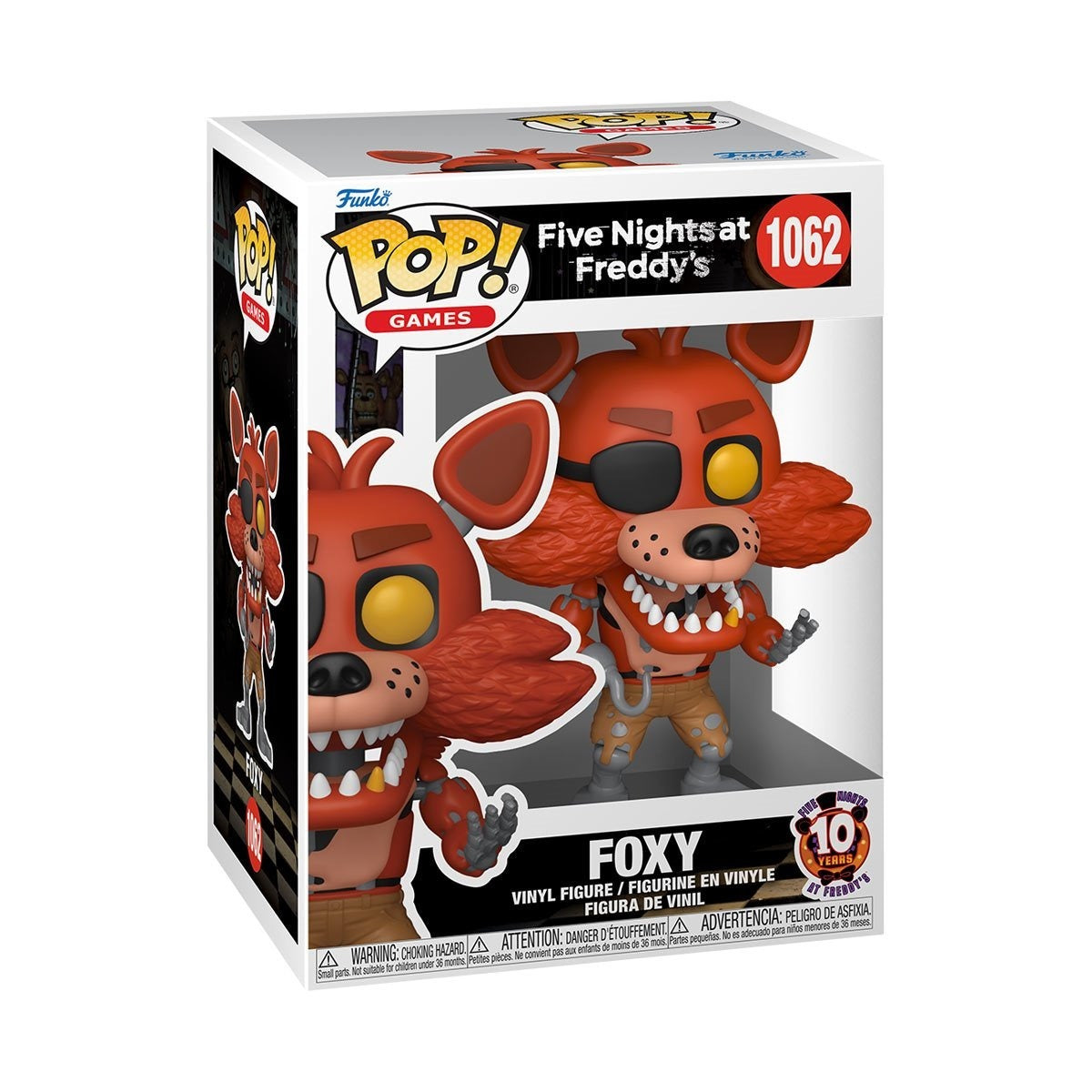 Funko Pop! Five Nights at Freddys 10th Anniversary Foxy Vinyl Figure #1062 - Toys - New - CaveGamers