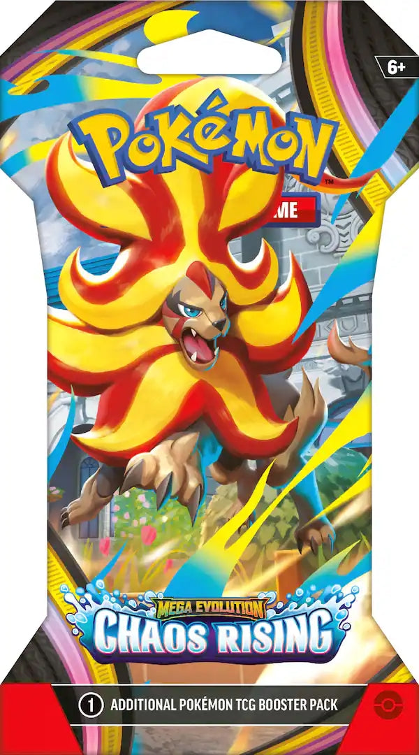 Pokemon TCG: Mega Evolution Chaos Rising Sleeved Booster Pack - Trading Card - New - CaveGamers - Image 4