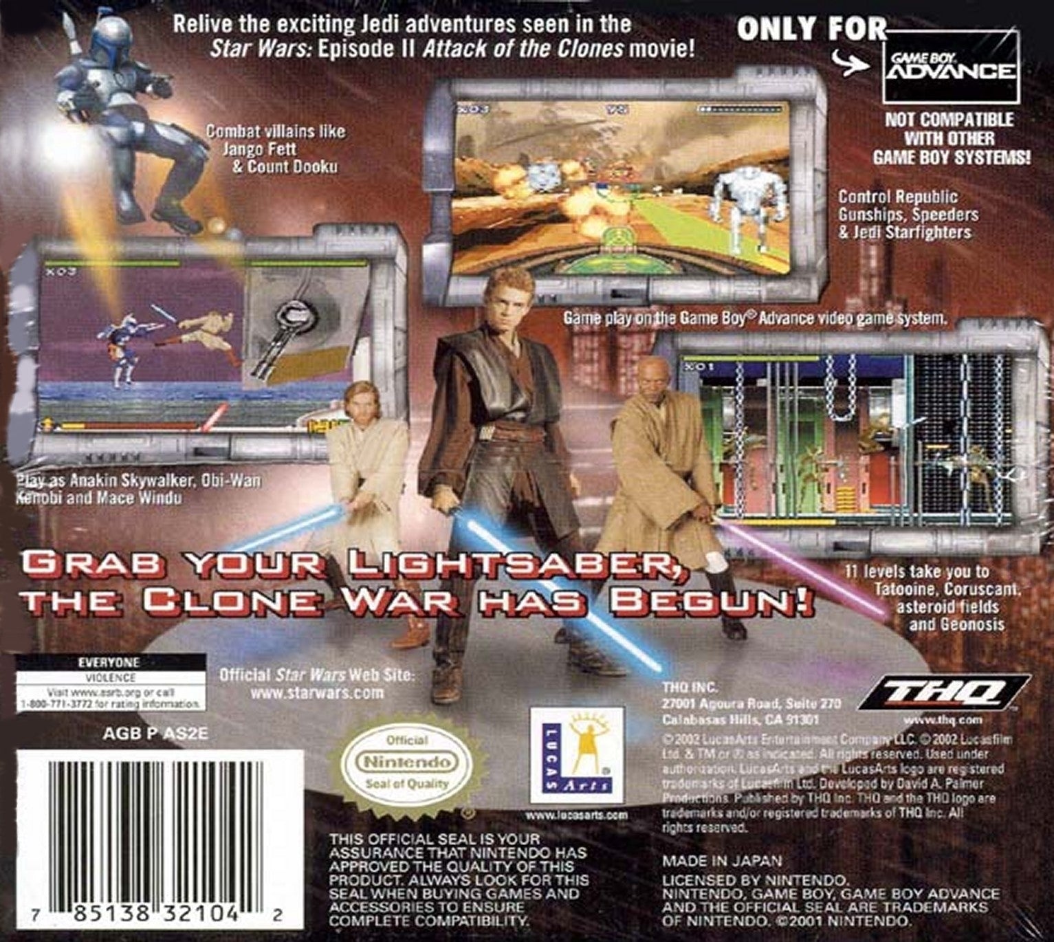 Star Wars Episode II: Attack of the Clones Game Boy Advance - Video Game - Used - CaveGamers - Image 2