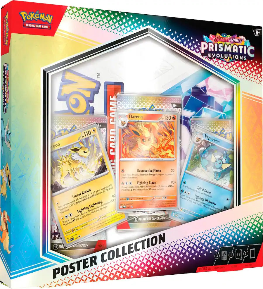 Pokemon TCG: Scarlet & Violet Prismatic Evolutions Poster Collection - Trading Card - New - CaveGamers