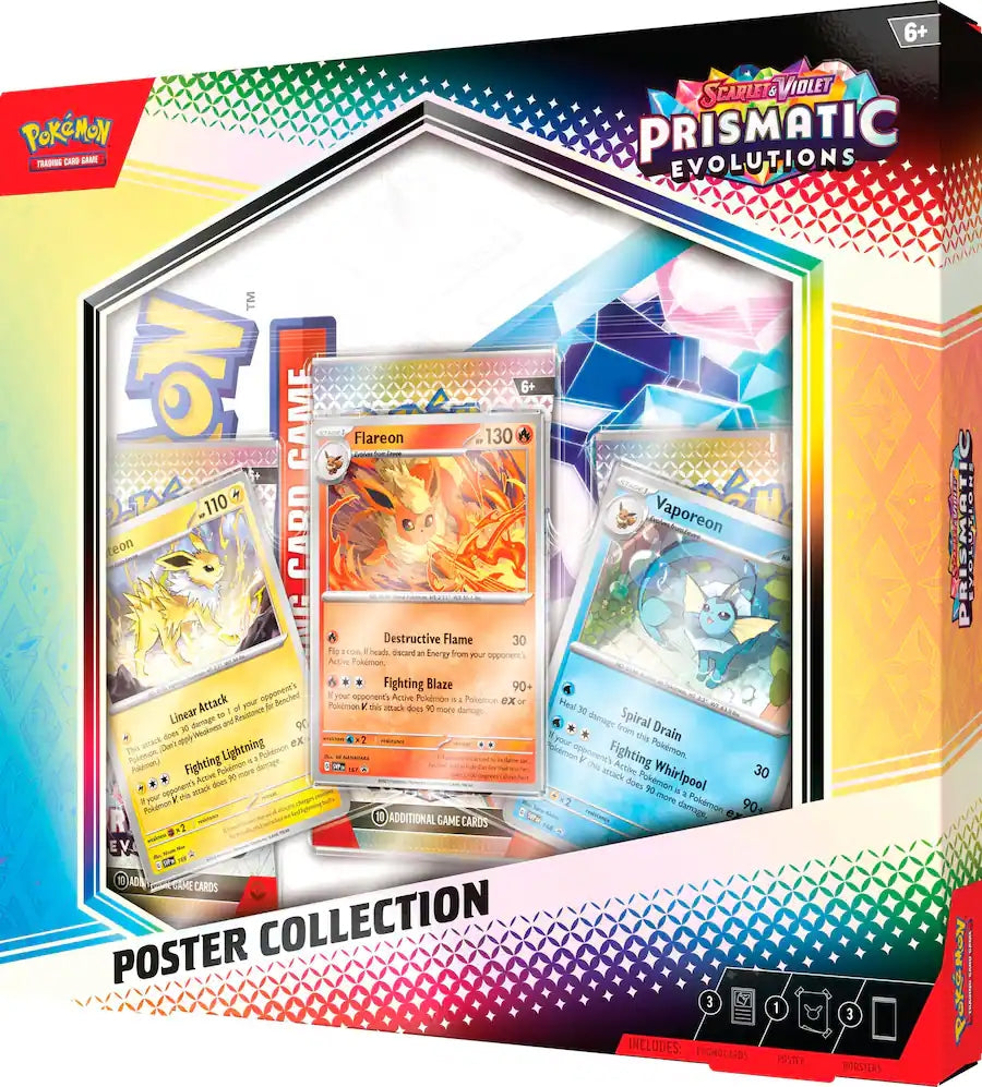 Pokemon TCG: Scarlet & Violet Prismatic Evolutions Poster Collection - Trading Card - New - CaveGamers - Image 2