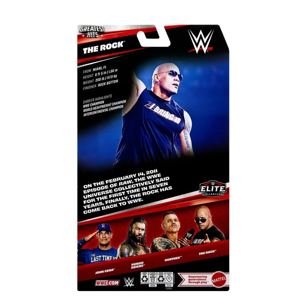 Mattel WWE Elite Collection Greatest Hits Series 5 The Rock Action Figure Action Figures - Toys - New - CaveGamers - Image 3