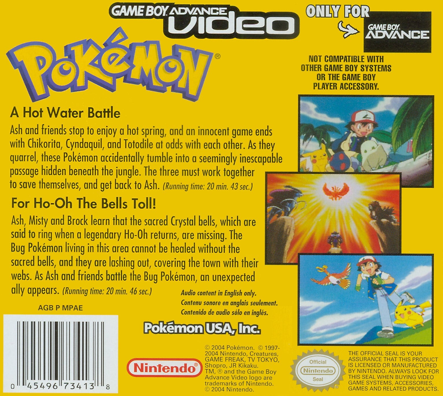 Pokemon For Ho Oh The Bell Toll & A Hot Water Battle - Video Game Boy Advance - Video Game - Used - CaveGamers - Image 2
