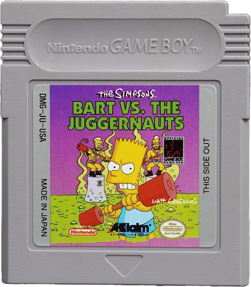 The Simpsons Bart vs the Juggernauts Game Boy - Video Game - Used - CaveGamers - Image 3
