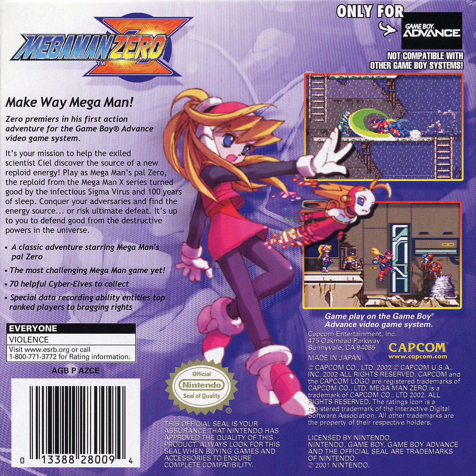 Mega Man Zero Game Boy Advance - Video Game - Used - CaveGamers - Image 2