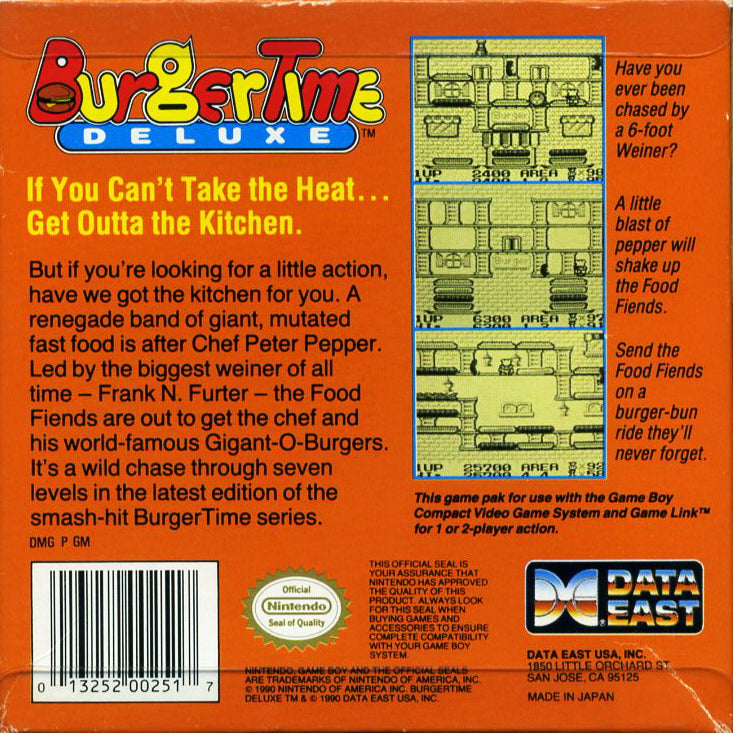 BurgerTime Deluxe Game Boy - Video Game - Used - CaveGamers - Image 2