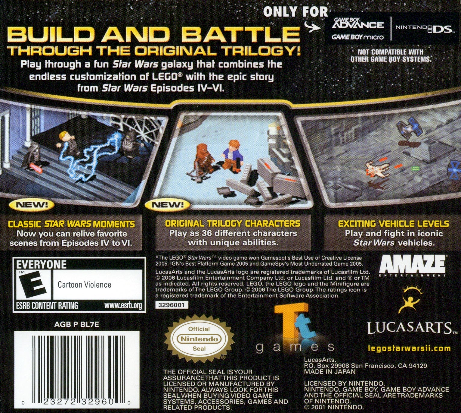 Lego Star Wars II: The Original Trilogy Game Boy Advance - Video Game - Used - CaveGamers - Image 2