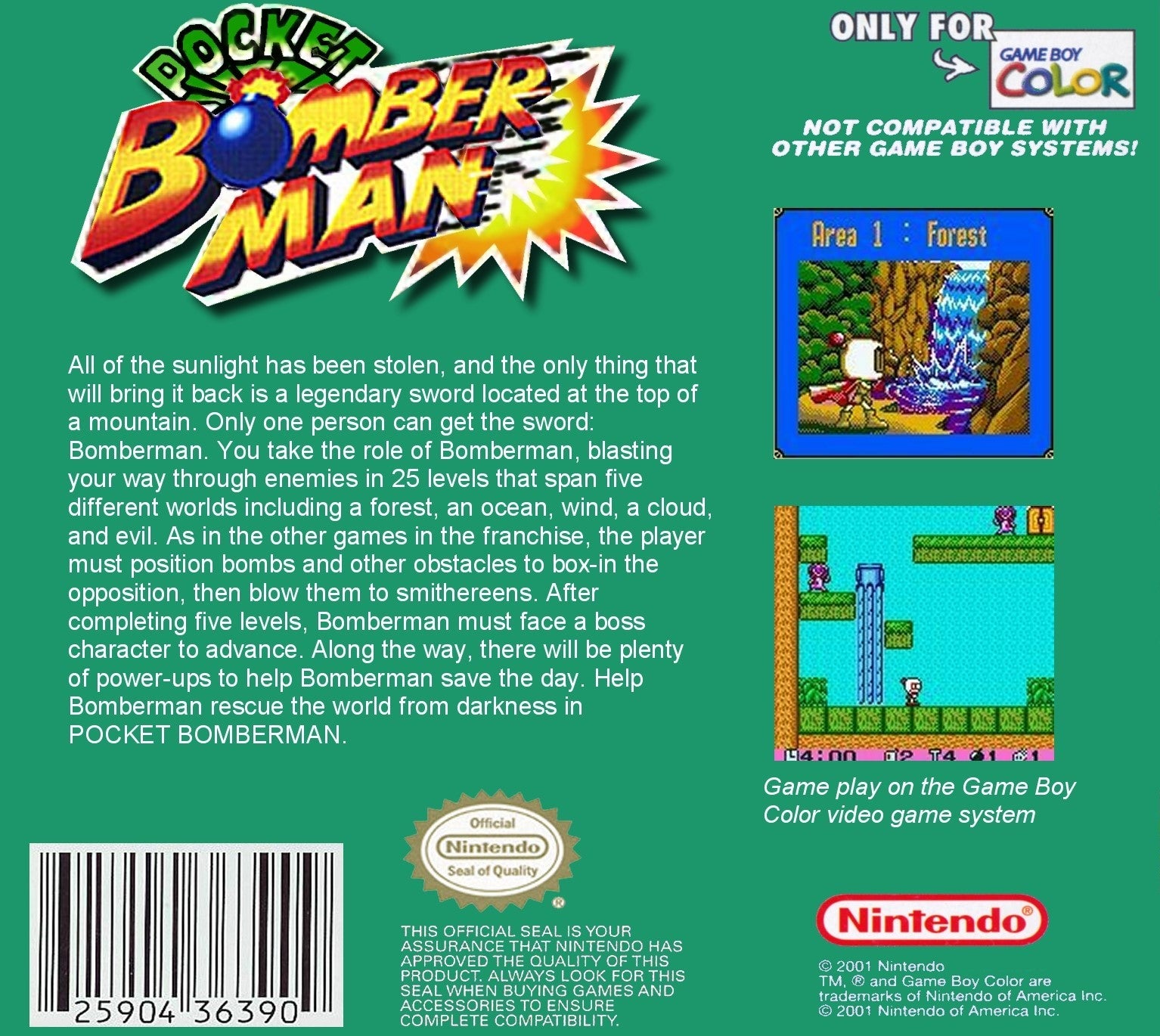 Pocket Bomberman Game Boy Color - Video Game - Used - CaveGamers - Image 2