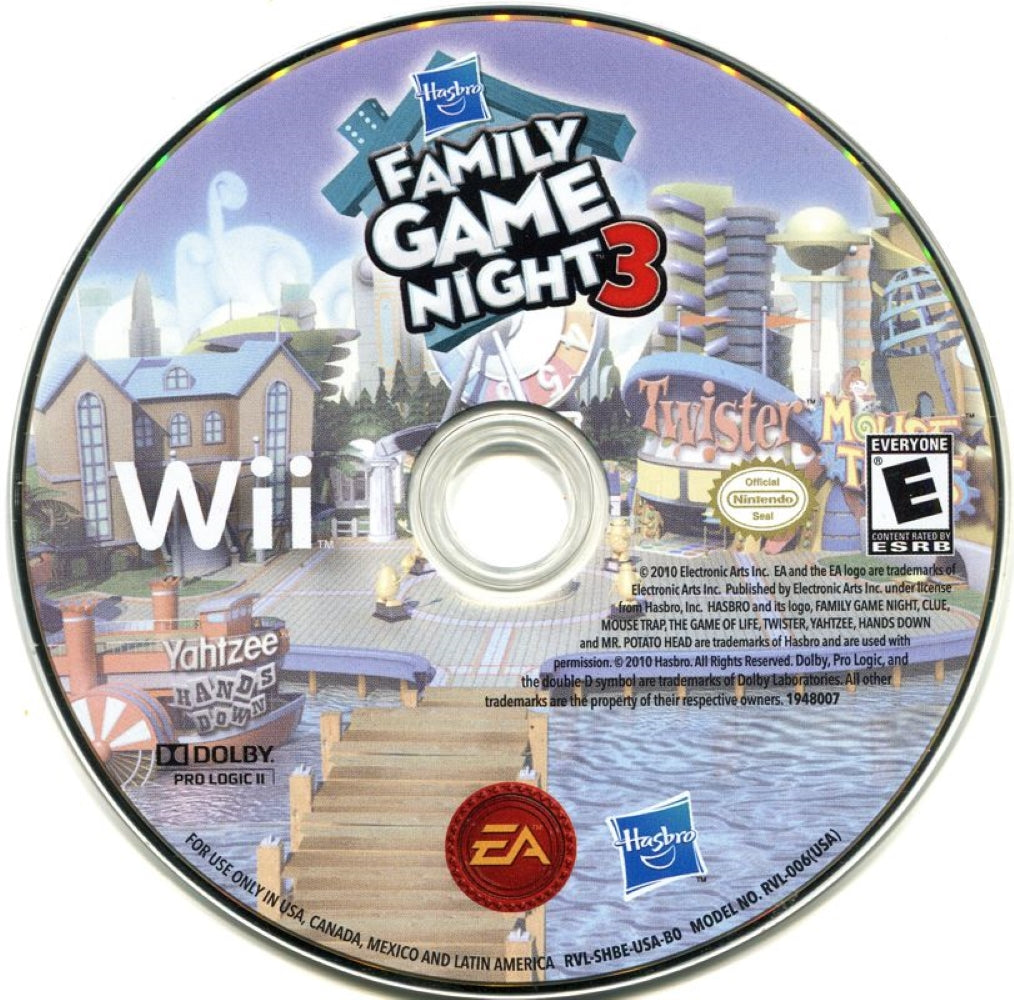 Family Game Night 3 Wii - Video Game - Used - CaveGamers - Image 3
