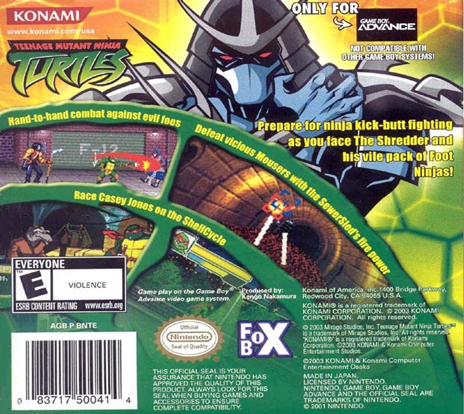 Teenage Mutant Ninja Turtles Game Boy Advance - Video Game - Used - CaveGamers - Image 2