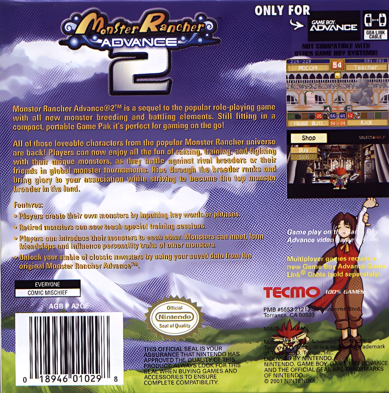 Monster Rancher Advance 2 Game Boy Advance - Video Game - Used - CaveGamers - Image 2