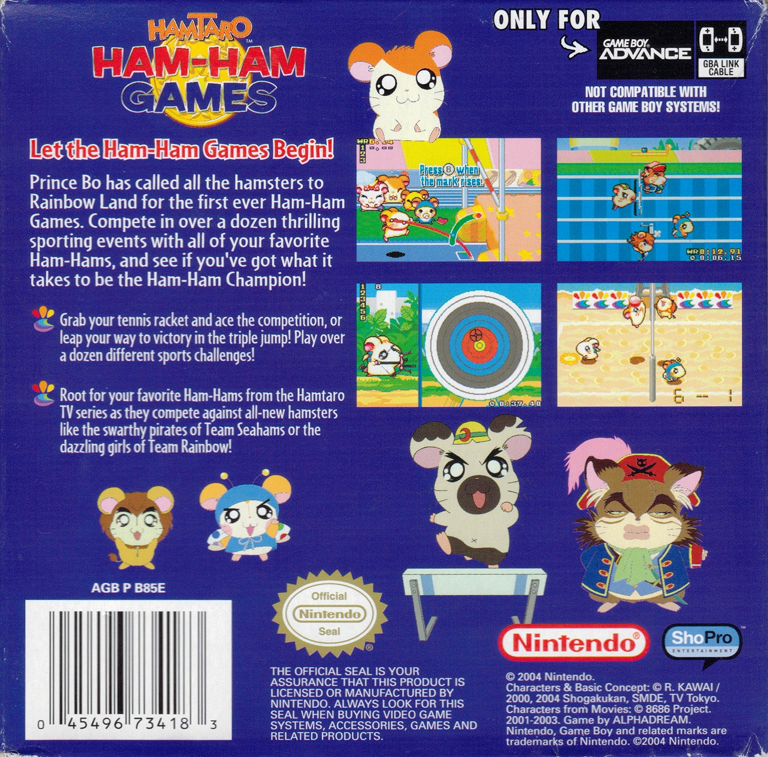 Hamtaro: Ham-Ham Games Game Boy Advance - Video Game - Used - CaveGamers - Image 2